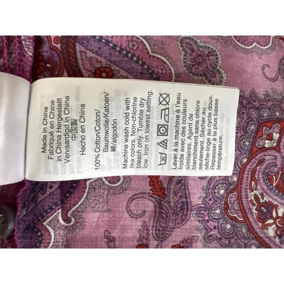 J.Crew Women's Purple Paisley Patterned Button-Up shirt size 6 - Picture 9 of 9